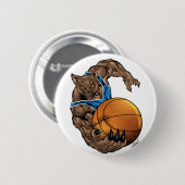 Wildcats Basketball Blue, White Stripe Ronde Button 5,7 Cm (Voorkant /achterkant)