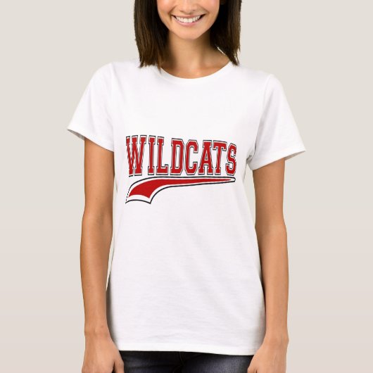 Wildcats mascotte (rood) Shirt (Voorkant)