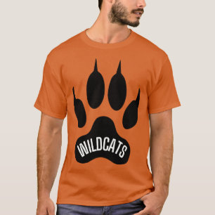 Wildcats Paw Distress Grunge Wildcats Pride 10 T-shirt