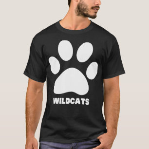 Wildcats Paw Distress Grunge Wildcats Pride 9 T-shirt