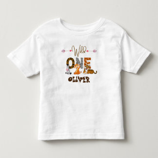 Wilde 1 1e verjaardag Oerwoud Baby Kinder Shirts