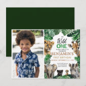 Wilde 1 1e verjaardag Safari Kaart (Voorkant / Achterkant)