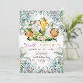 Wilde 1 Dieren Tropische Floral 1 september Kaart (Staand voorkant)