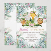 Wilde 1 Dieren Tropische Floral 1 september Kaart (Voorkant / Achterkant)