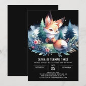 Wilde Aangepaste Vos Verjaardag digitaal Kaart (Voorkant / Achterkant)