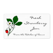 Wilde aardbei Aangepaste conservenlabels Etiket (Voorkant)