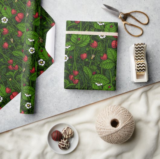 Wilde aardbeien cadeaupapier (Crafts)