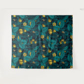 Wilde aardbeien, geel en blauw wandkleed (Voorkant (horizontaal))