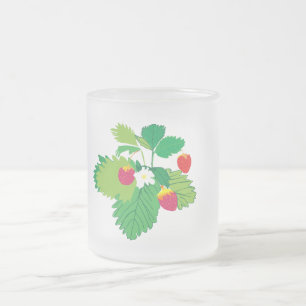 Wilde aardbeien glas Mok