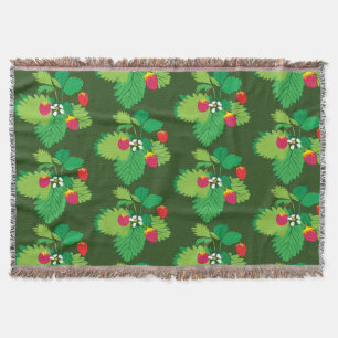 Wilde aardbeien gooien deken