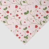 Wilde aardbeien (Linen) - Weefpapier Tissuepapier (Detail)