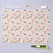 Wilde aardbeien (Linen) - Weefpapier Tissuepapier (Craft)