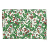 Wilde aardbeien op gebroken wit kussensloop (Voorkant-Links)