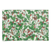 Wilde aardbeien op gebroken wit kussensloop (Voorkant-Rechts)