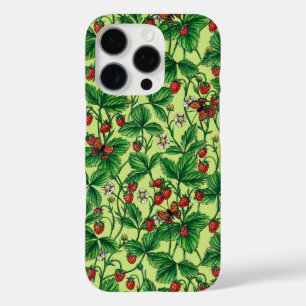 Wilde aardbeien op honingdauw iPhone 16 pro hoesje