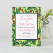 Wilde aardbeien op honingdauw kaart (Staand voorkant)