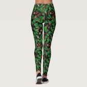 Wilde aardbeien op zwart leggings (Achterkant)