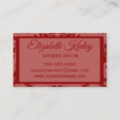 Wilde aardbeien Pattern Visitekaartje (Achterkant)