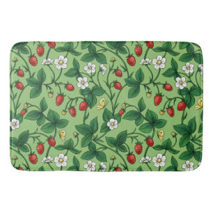 Wilde aardbeien rood/geel/groen/ badmat