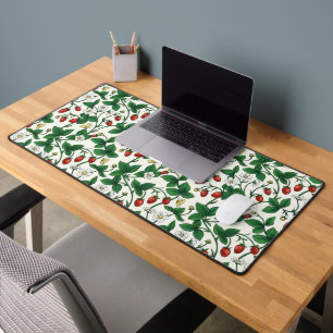 Wilde aardbeien rood/geel/groen/off white bureaumat