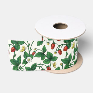 Wilde aardbeien rood/geel/groen/off white lint