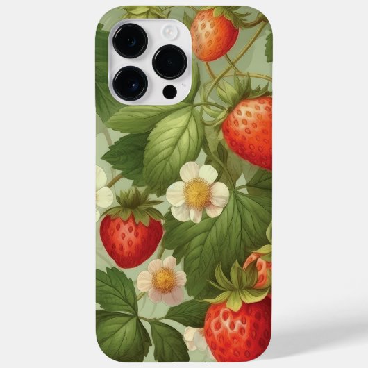 Wilde aardbeien Summer Vibe Waterverf Case-Mate iPhone Case (Achterkant)