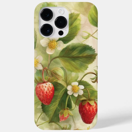 Wilde aardbeien Summer Vibe Waterverf Case-Mate iPhone Case (Achterkant)
