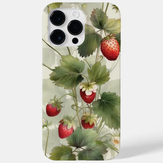Wilde aardbeien Summer Vibe Waterverf Case-Mate iPhone Case (Achterkant)