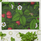 Wilde aardbeien theedoek (Gevouwen)