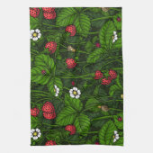 Wilde aardbeien theedoek (Verticaal)