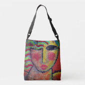 Wilde Abstracte schilderijen Crossbody Tas (Achterkant)