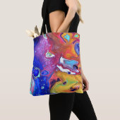 Wilde Acrylpour over Tas (Dichtbij)