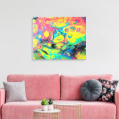 Wilde acrylvezels Abstract Canvas Afdruk (Insitu (Woonkamer))