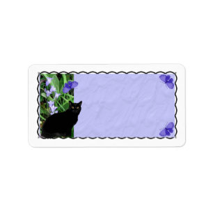 wilde Adresetiketten en katten Etiket