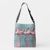 Wilde Afrikaanse flamingo's Crossbody Tas (Achterkant)