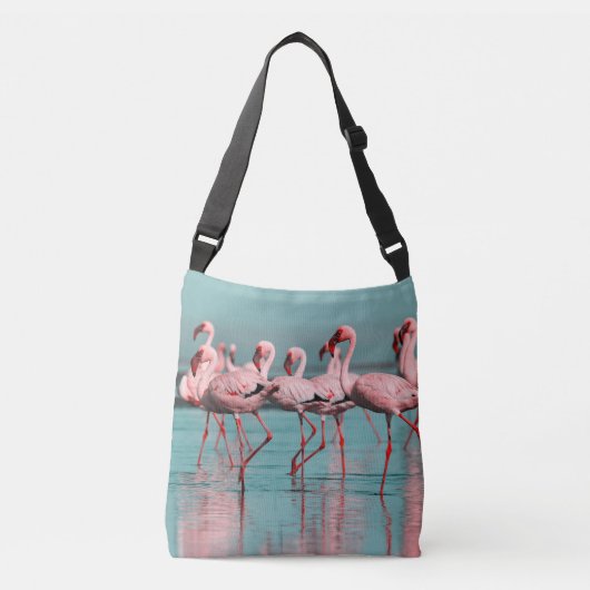 Wilde Afrikaanse flamingo's Crossbody Tas (Voorkant)