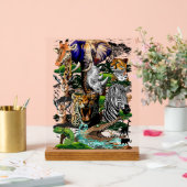 Wilde Afrikaanse savannedieren Acryl Bord (Huwelijk)