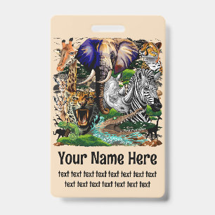 Wilde Afrikaanse savannedieren Badge