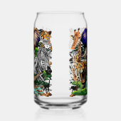 Wilde Afrikaanse savannedieren Blikvorm Glas (Rechts)