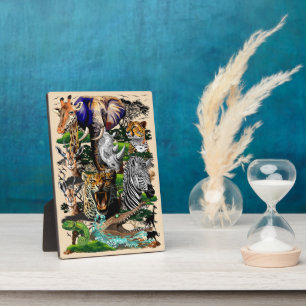 Wilde Afrikaanse savannedieren Fotoplaat