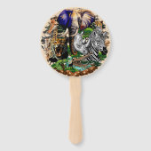 Wilde Afrikaanse savannedieren Handwaaier (Achterkant)