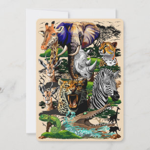 Wilde Afrikaanse savannedieren Kaart