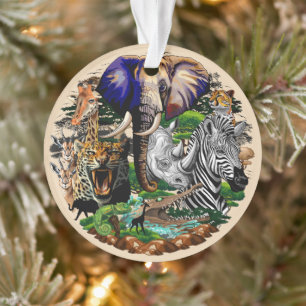 Wilde Afrikaanse savannedieren Ornament