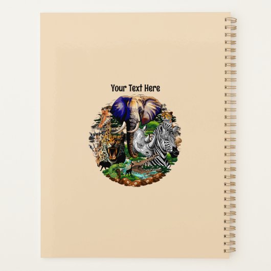 Wilde Afrikaanse savannedieren Planner (Achterkant)