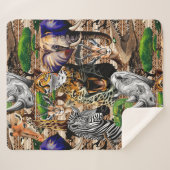 Wilde Afrikaanse savannedieren Sherpa Deken (Voorkant (horizontaal))