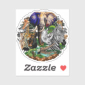 Wilde Afrikaanse savannedieren Sticker (Vel)