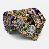 Wilde Afrikaanse savannedieren Stropdas (Opgerold)