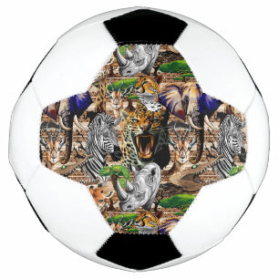 Wilde Afrikaanse savannedieren Voetbal