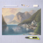Wilde Alpen Mountain Town Lake Tissue Paper Tissuepapier (Craft)