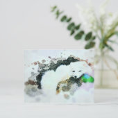 *~* Wilde AP18 Sneeuwwitpoolvos Briefkaart (Staand voorkant)